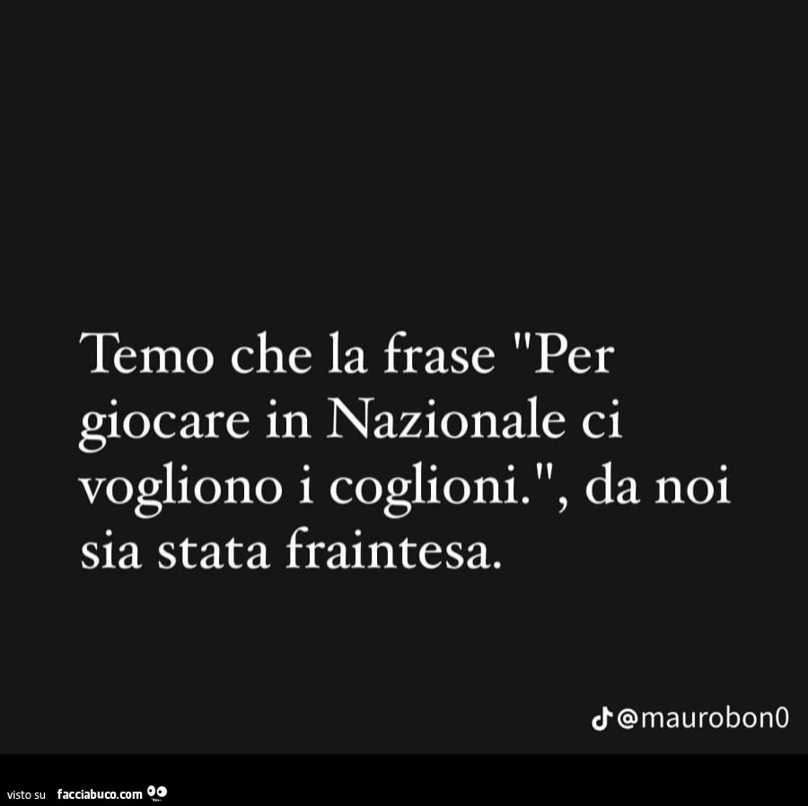 Temo che la frase per governare ci vogliono i coglioni, da noi sia stata fraintesa
