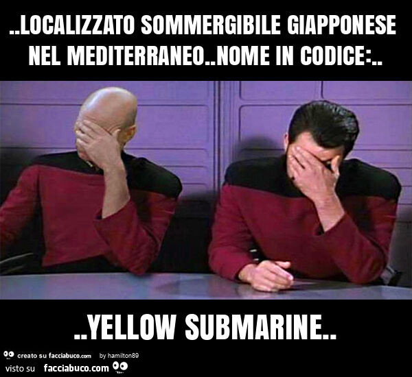 Localizzato sommergibile giapponese nel mediterraneo. Nome in codice: … yellow submarine