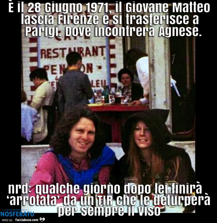 Renzi e Agnese a Parigi nel 1971