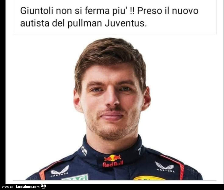 Max Verstappen autista pullman Juventus