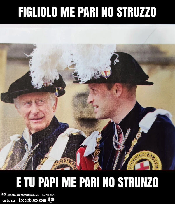 Figliolo me pari no struzzo e tu papi me pari no strunzo