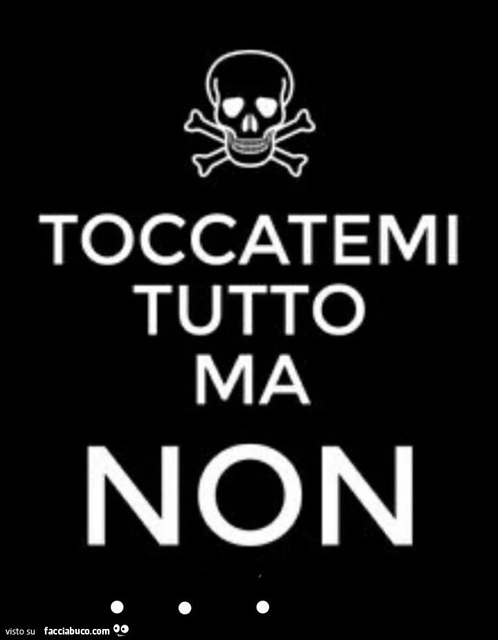 Toccatemi tutto ma non