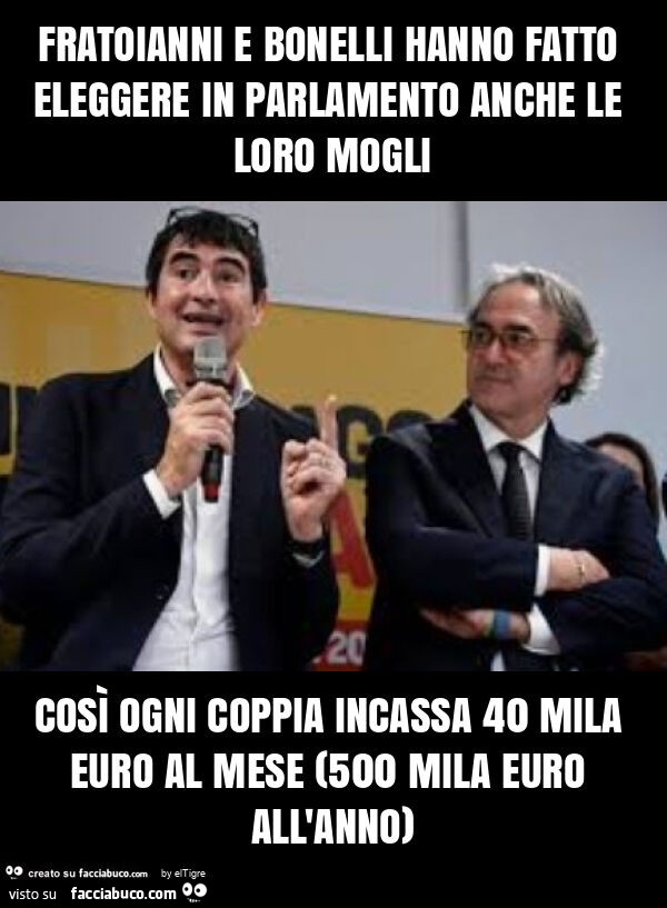 Fratoianni e bonelli hanno fatto eleggere in parlamento anche le loro mogli così ogni coppia incassa 40 mila euro al mese (500 mila euro all'anno)