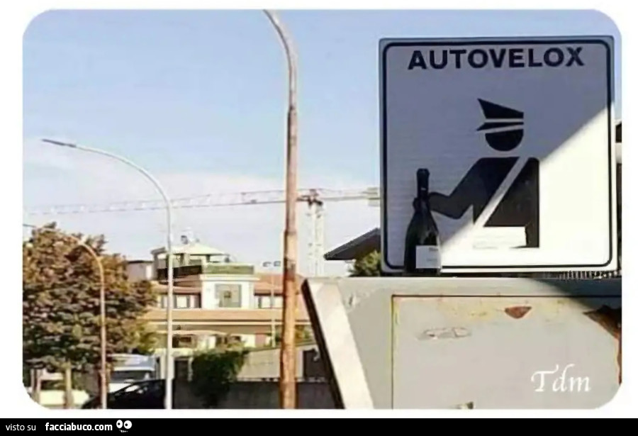 Autovelox vino bottiglia