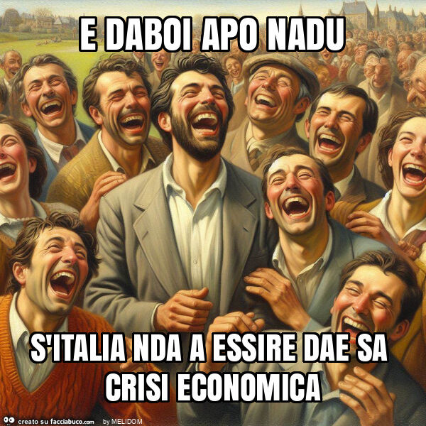 E daboi apo nadu s'italia nda a essire dae sa crisi economica