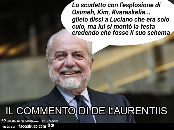 Il commento di de laurentiis