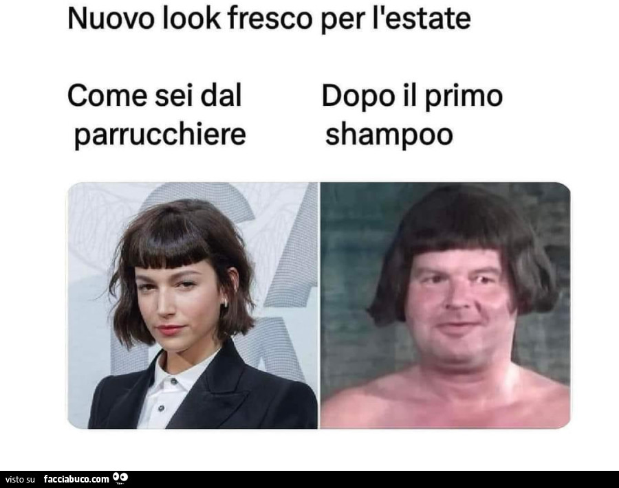 Nuovo look fresco per l'estate. Come sei dal parrucchiere. Dopo il primo shampoo