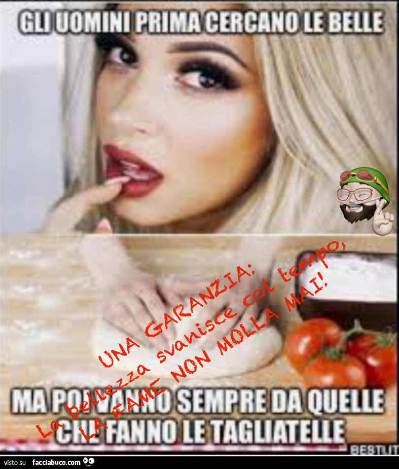 La fame non muore mai, la bellezza scema…