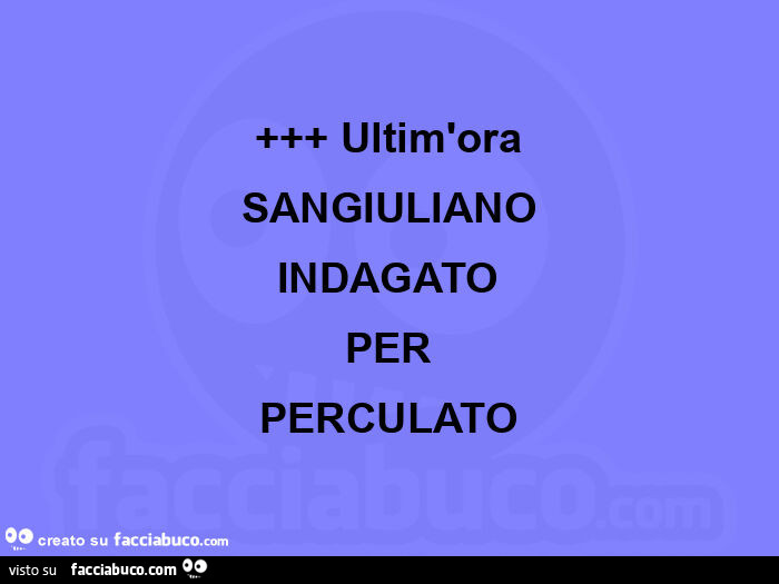 +++ ultim'ora sangiuliano indagato per perculato