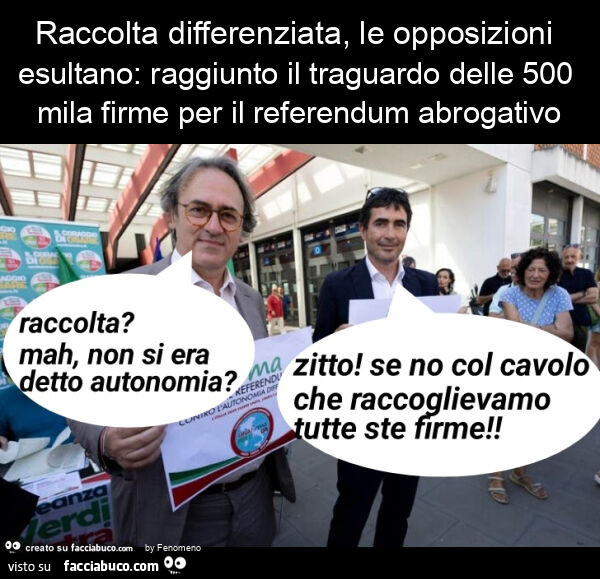 Raccolta differenziata, le opposizioni esultano: raggiunto il traguardo delle 500 mila firme per il referendum abrogativo