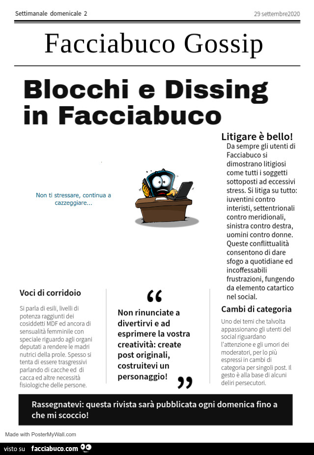 Facciabuco gossip blocchi e dissing in facciabuco