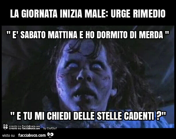 La giornata inizia male: urge rimedio