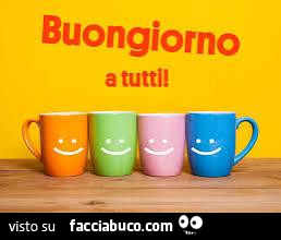 Buongiorno a tutti! Tazze smile