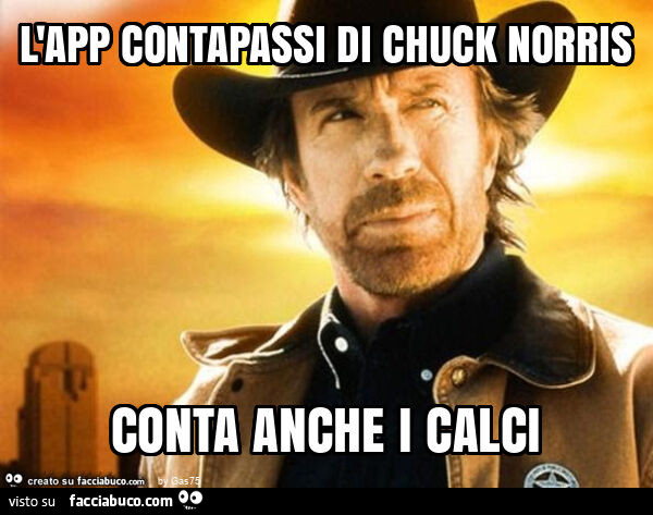 L'app contapassi di chuck norris conta anche i calci