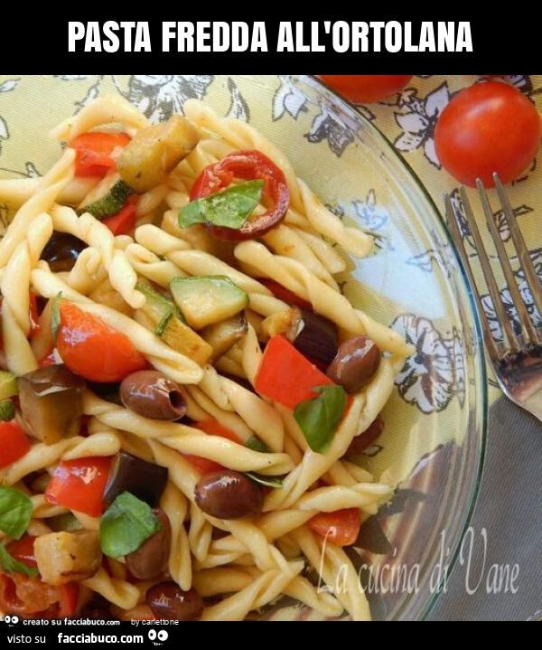 Pasta fredda all'ortolana
