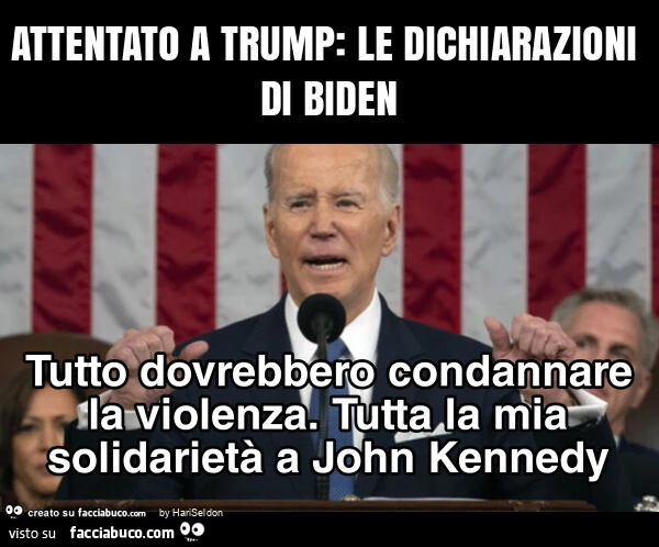 Attentato a trump: le dichiarazioni di biden