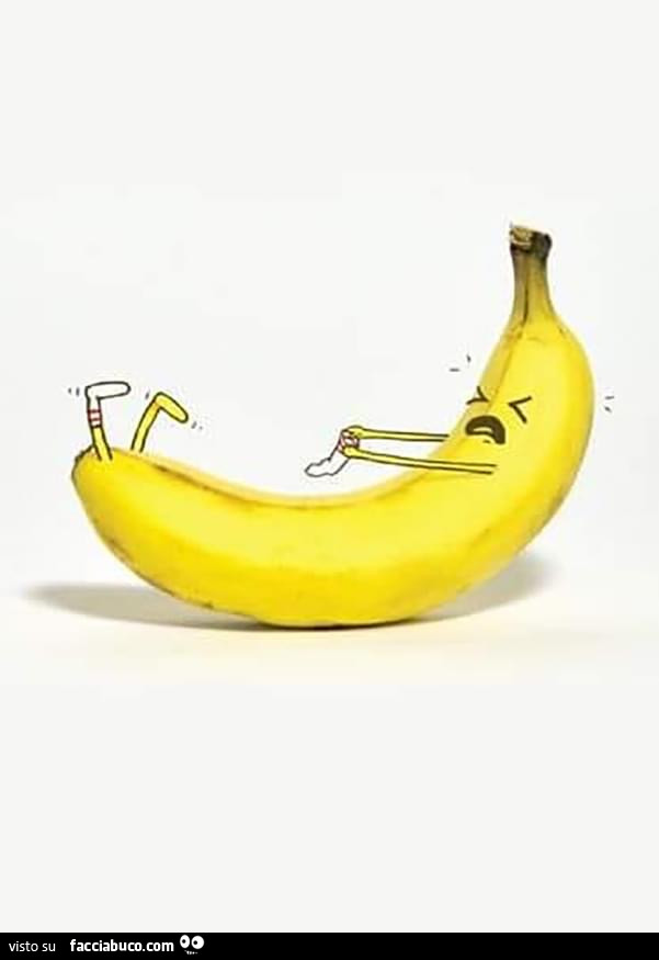 La banana non riesce a mettere i calzini