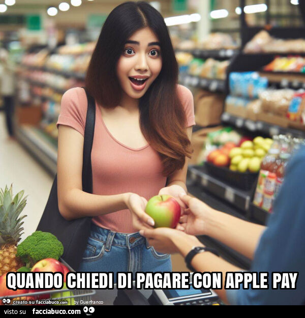 Quando chiedi di pagare con apple pay
