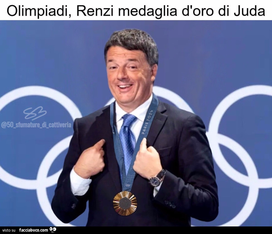 Renzi medaglia d'oro di Juda