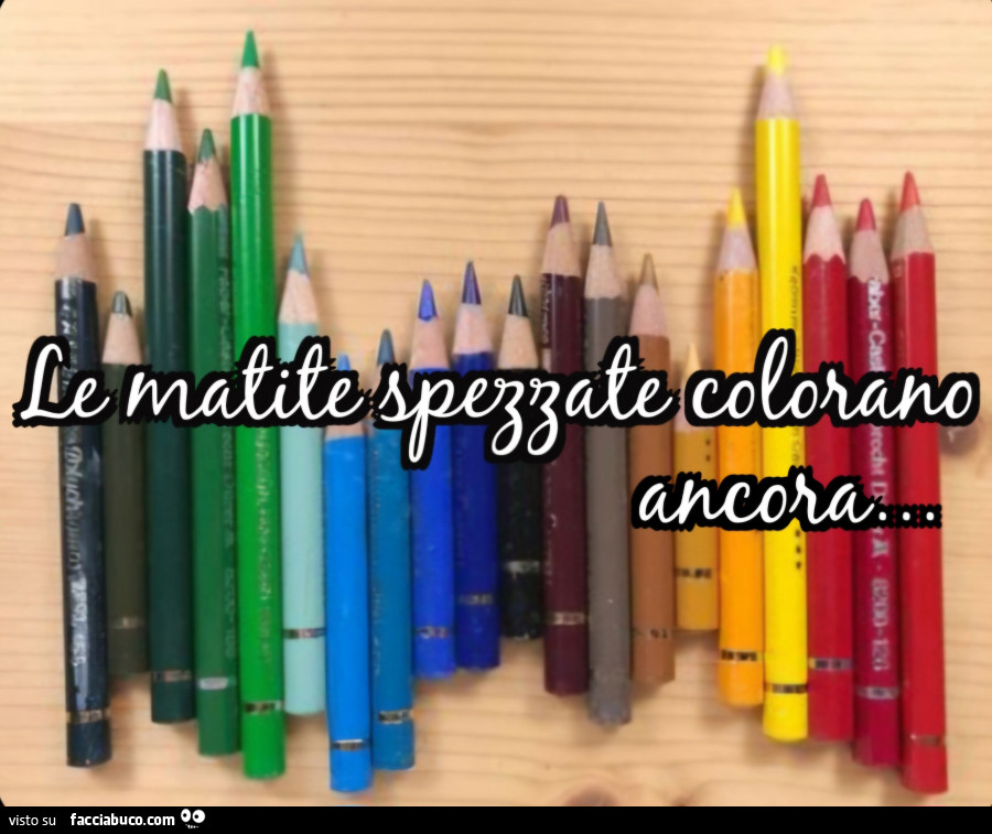 Le matite spezzate colorano ancora