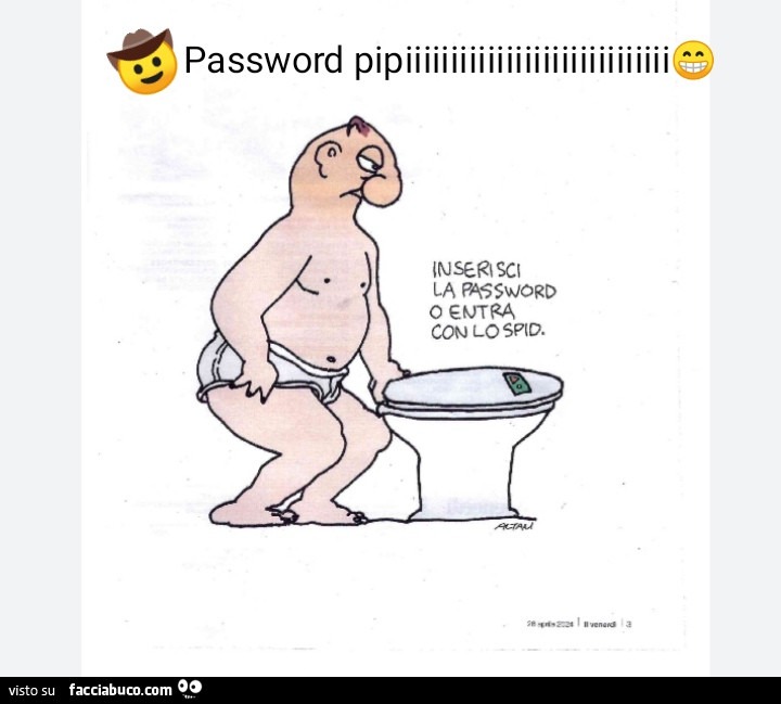 Password pipì. Inserisci la password o entra con lo spid