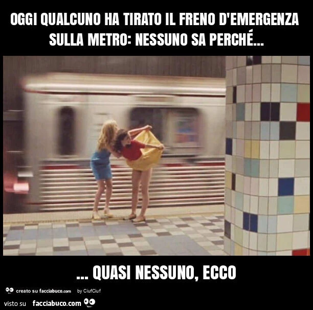 Oggi qualcuno ha tirato il freno d'emergenza sulla metro: nessuno sa perché&hellip; quasi nessuno, ecco
