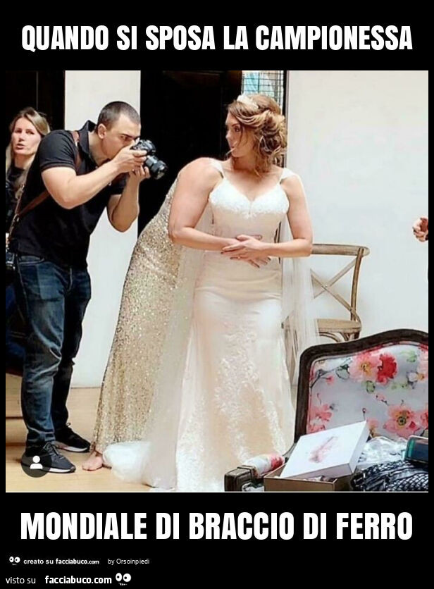 Quando si sposa la campionessa mondiale di braccio di ferro