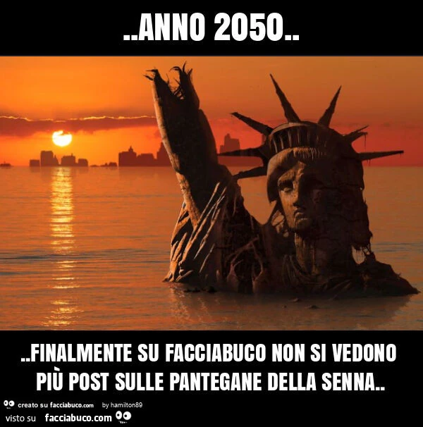 Anno 2050&hellip; finalmente su facciabuco non si vedono più post sulle pantegane della senna