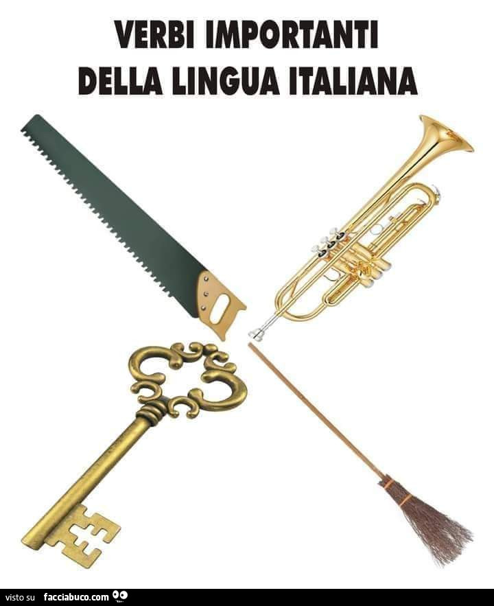 Verbi importanti della lingua italiana