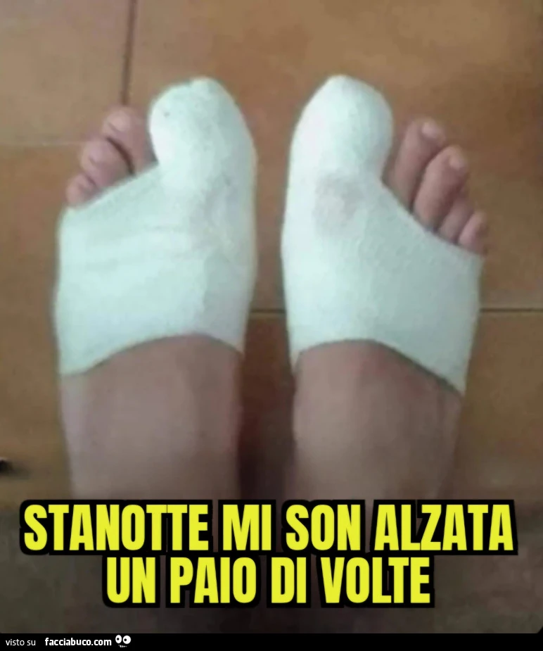 Stanotte mi son alzata un paio di volte
