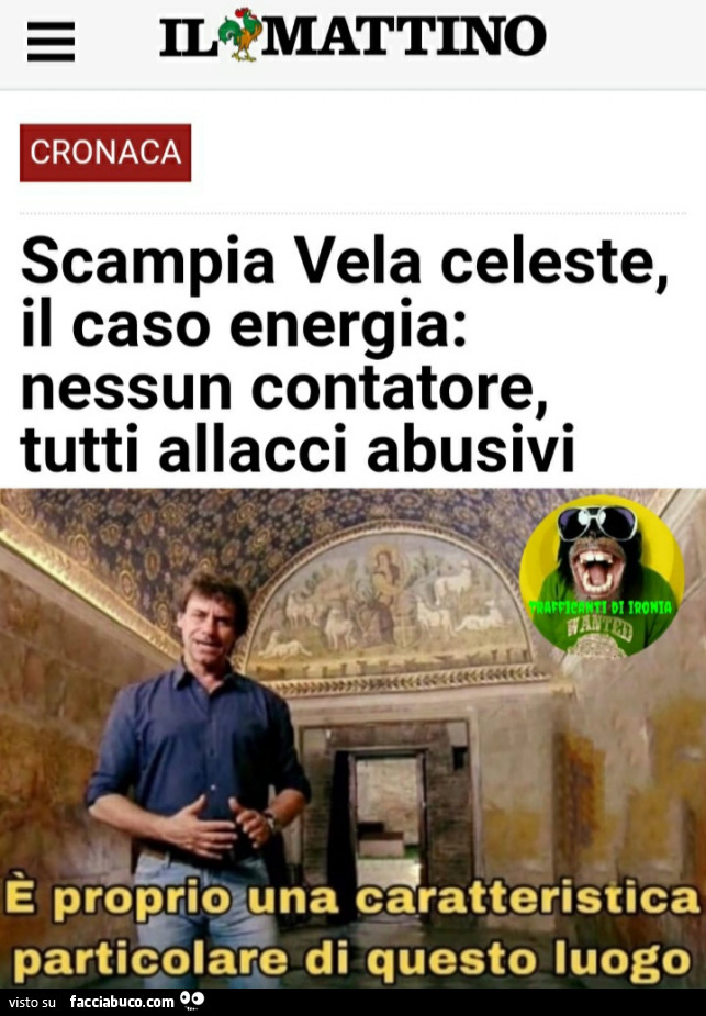 Scampia vela Celeste il caso energia nessun contatore tutti allacci abusivi