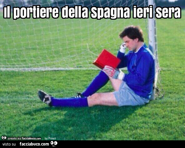 Il portiere della spagna ieri sera