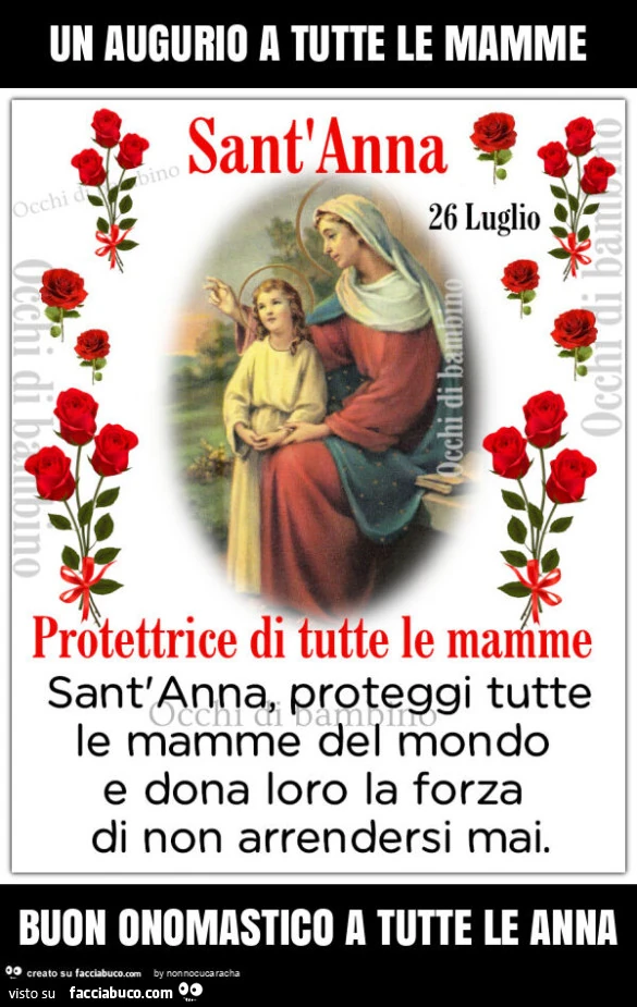 Un augurio a tutte le mamme buon onomastico a tutte le anna