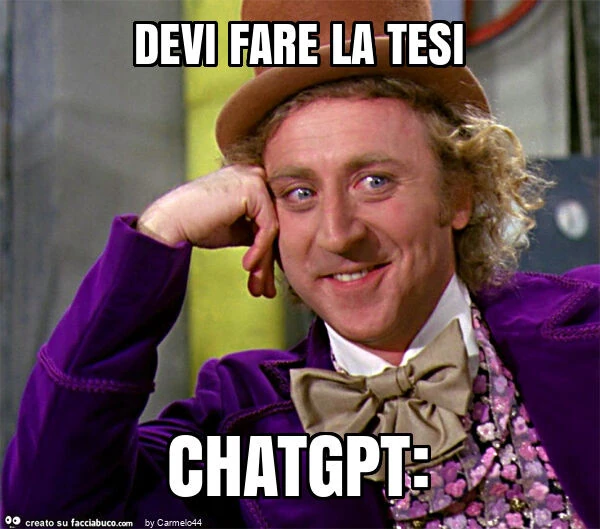 Devi fare la tesi chatgpt