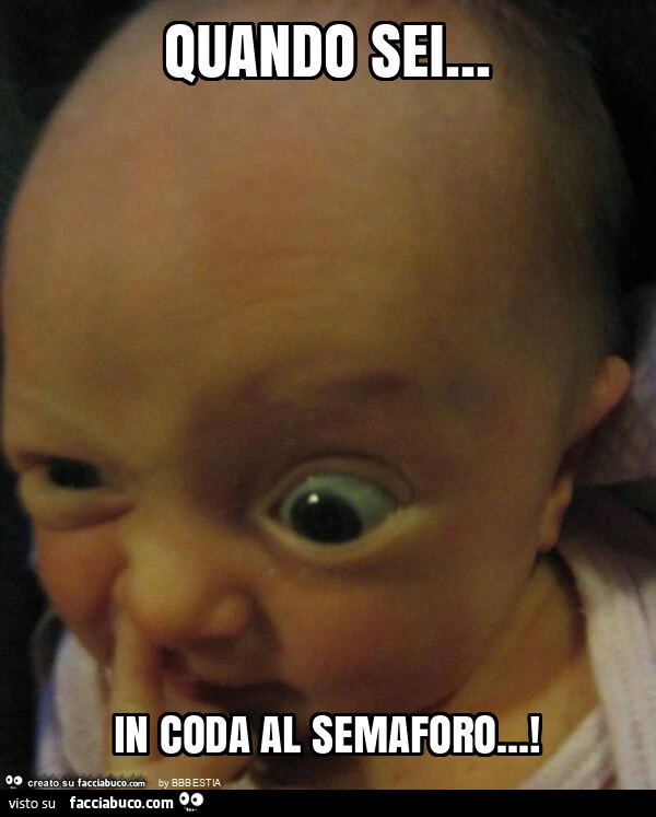Quando sei… in coda al semaforo