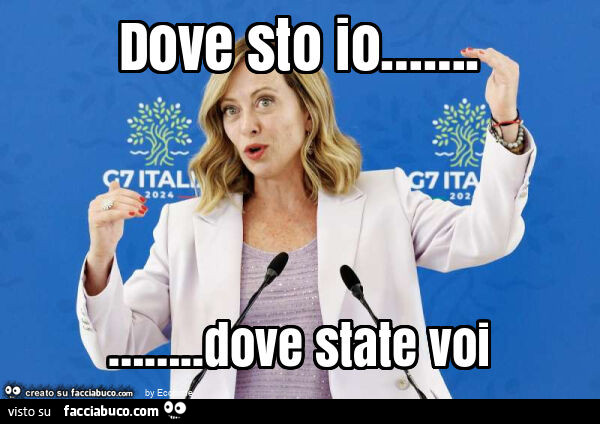 Dove sto io… . … . Dove state voi