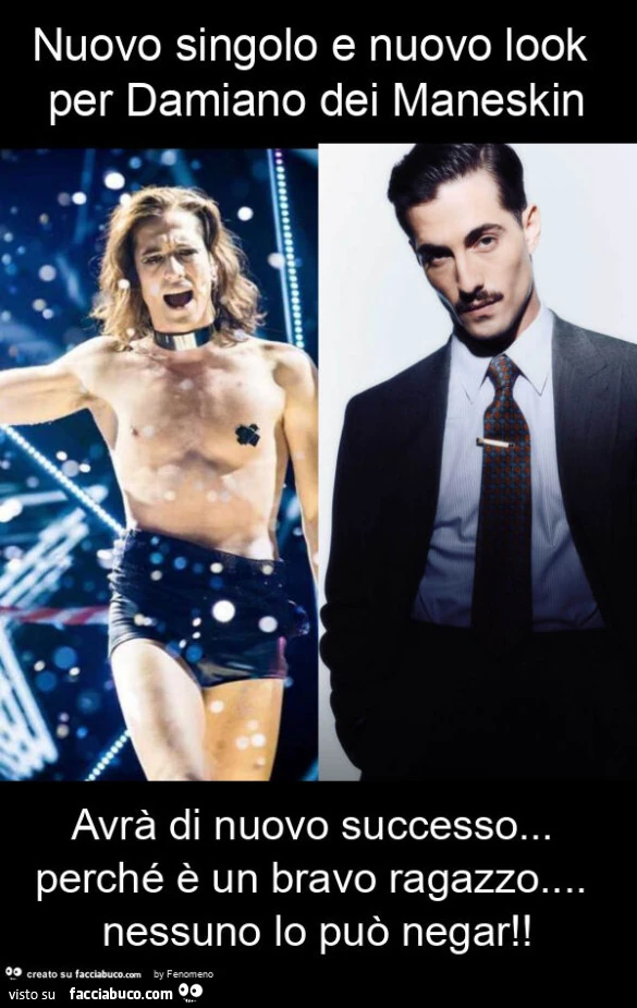 Nuovo singolo e nuovo look per damiano dei maneskin avrà di nuovo successo&hellip; perché è un bravo ragazzo&hellip; nessuno lo può negar