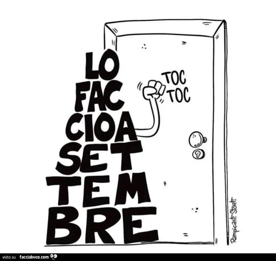 Lo faccio a settembre vignetta porta