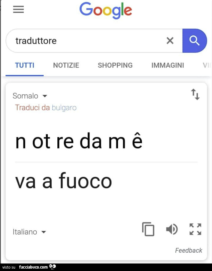 N ot re da m ê: va a fuoco