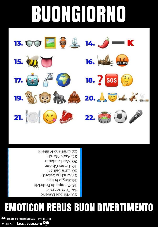 Buongiorno emoticon rebus buon divertimento