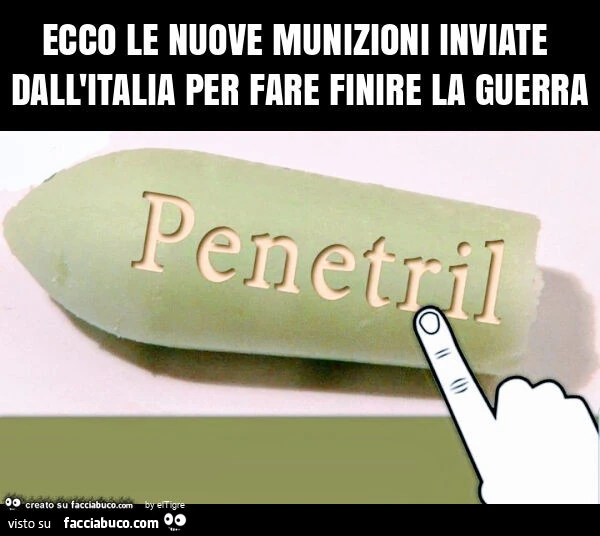 Ecco le nuove munizioni inviate dall'italia per fare finire la guerra