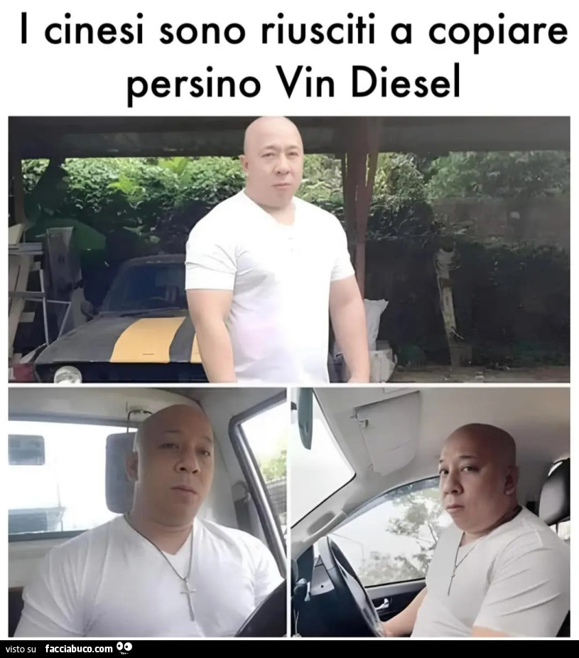 I cinesi sono riusciti pure a copiare vin diesel