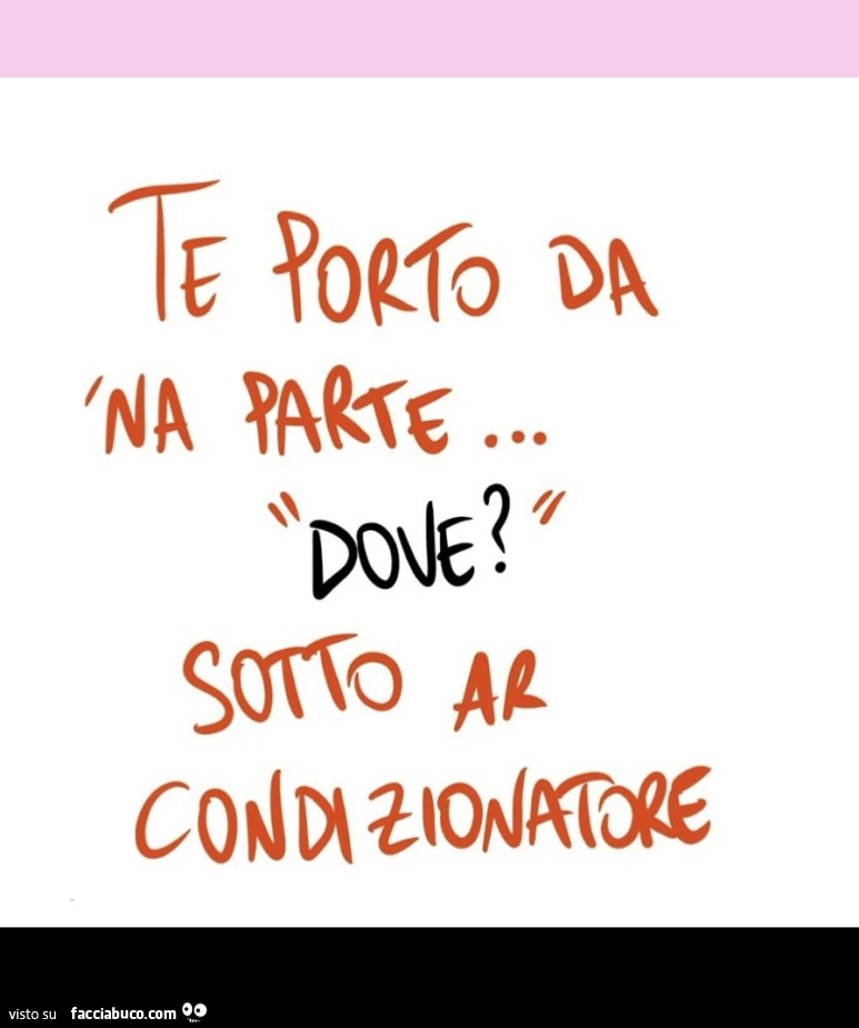 Te porto da na parte&hellip; dove? Sotto ar condizionatore