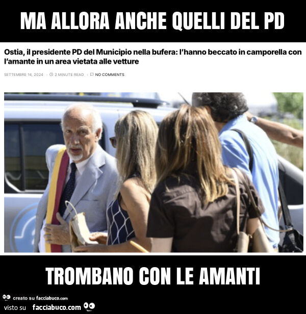 Ma allora anche quelli del pd trombano con le amanti