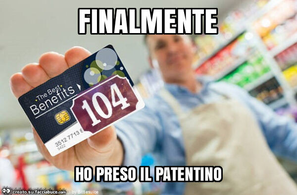 Finalmente ho preso il patentino