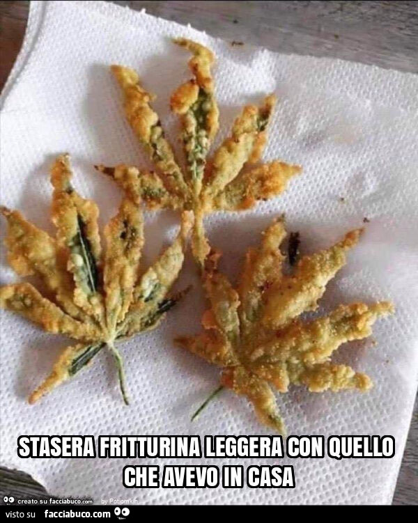 Stasera fritturina leggera con quello che avevo in casa