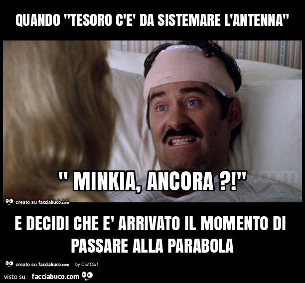 Quando "tesoro c'รจ da sistemare l'antenna" e decidi che รจ arrivato il momento di passare alla parabola