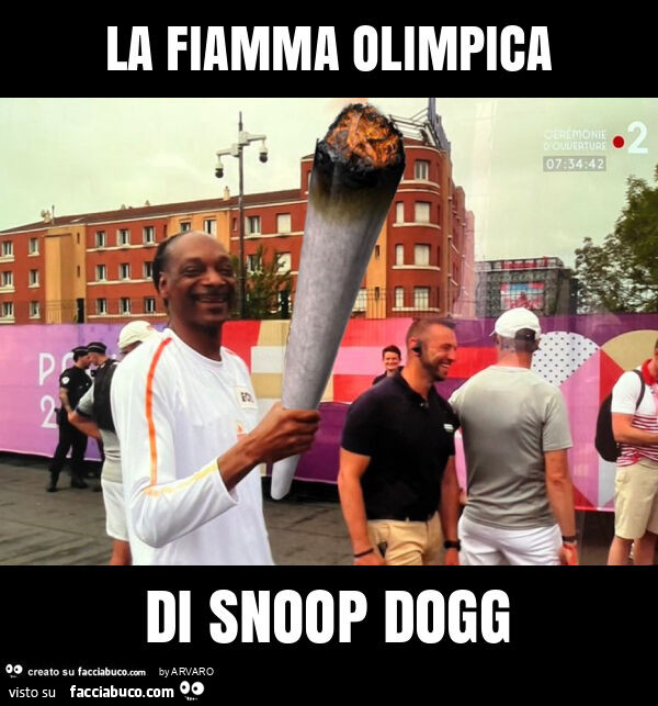 La fiamma olimpica di snoop dogg