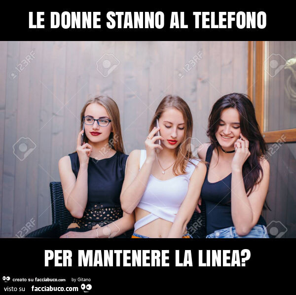 Le donne stanno al telefono per mantenere la linea?