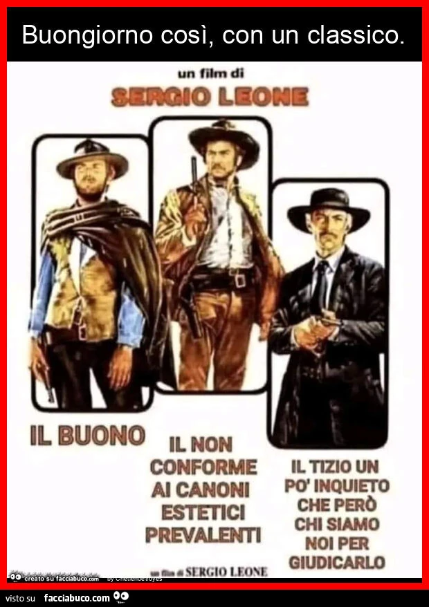 Buongiorno cosรฌ, con un classico